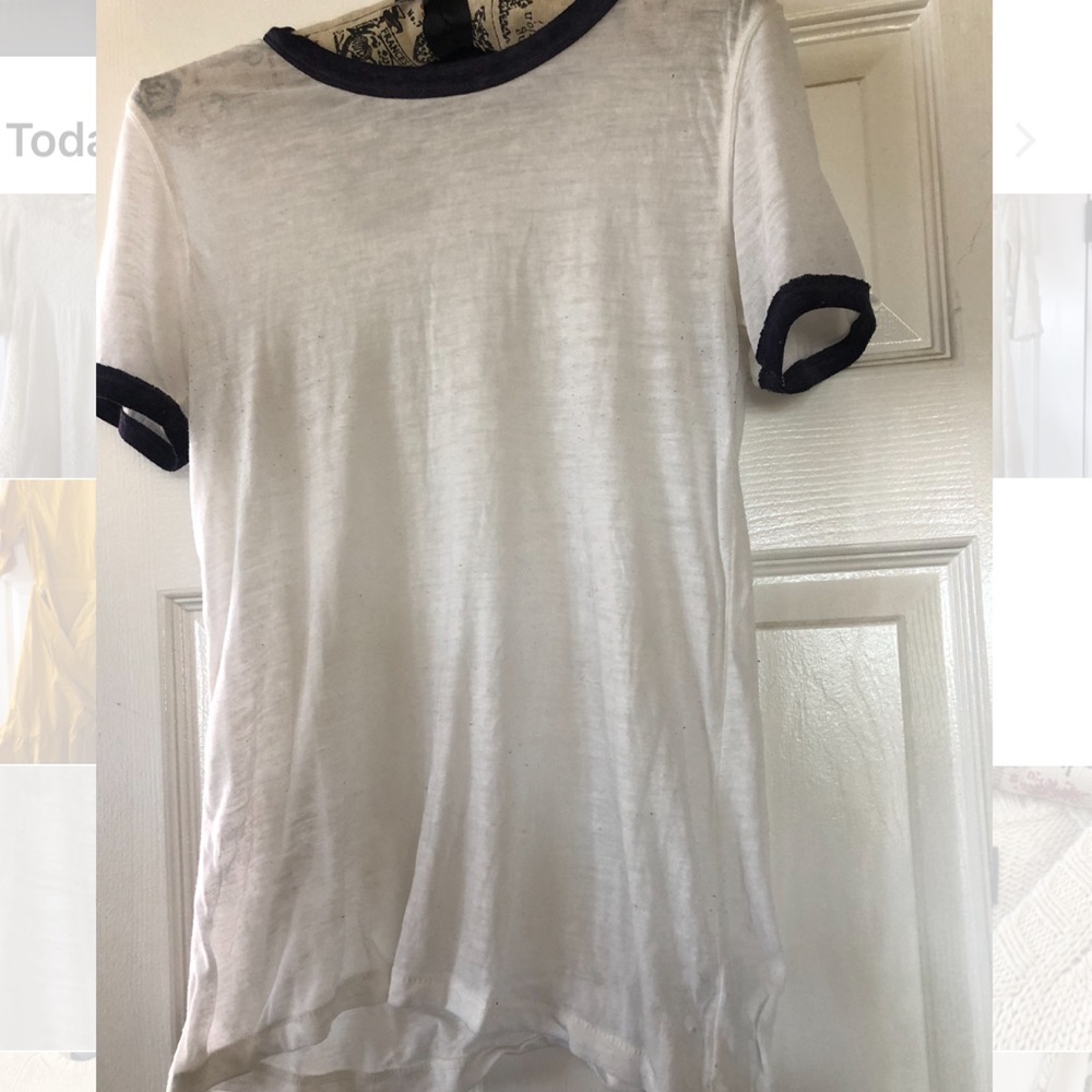 Thin free people ringer T-shirt